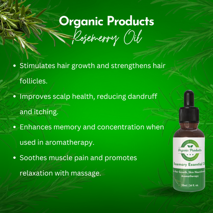 Organic Rosemary Oil for Hair Growth & Skin Care – 100% Natural